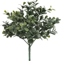 Lush Set of 12 Green Boxwood Picks - Realistic Faux Greenery for Home & Garden Decor - Top Searched & Versatile Accessory for Floral Arrangements & Outdoor Styling