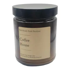 Coffee House Soy Candle 8oz 35-40 Hours Hand Poured with All Natural Soy Wax and Fragrant/ Essential Oils!