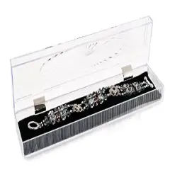 JewelrySupply Crystal Style Lucite Bracelet Box