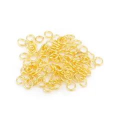 JewelrySupply Jump Ring - Open 6mm Gold Color (100-Pcs)
