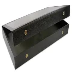 Acrylic Lid Jewelry Case with Snaps Standard Size 1.5"H