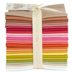 Tilda Fabrics Solids - Warm - 25 Fat Quarters - 20"x22"- 100% Cotton