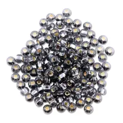 Czech Seed Bead 6/0 (4mm) Beads Silver Lined Black Diamond (10 Grams) Beads