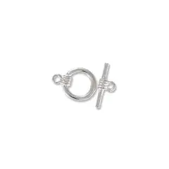 Clasp - Toggle 14mm Silver Plated (Set)