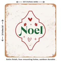 DECORATIVE METAL SIGN - Noel- Vintage Rusty Look