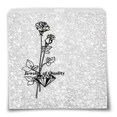 Jewelry Gift Bags Silver Print 11"x 8-1/2" (Package of 100)