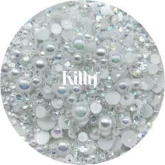 Flatback Pearl & Rhinestone Mix - Kitty by Glitter Heart Co.&trade;