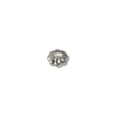 JewelrySupply Bead Cap 5mm Silver Color (10-Pcs)