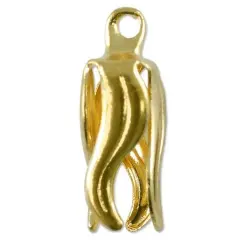 Bell Cap Jewelry Finding- 12mm Gold Plated (10-Pcs)