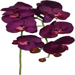 33.5" Purple Orchid Stems (12-Pack) - Lifelike Silk Flowers, Perfect for Bouquets, Events & Home Decor - Elegant Year-Round Decoration, Floral Home by Artificial Flowers
