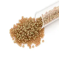 Miyuki Round Rocaille Seed Bead 15/0 Gold Luster Dark Peach
