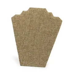 Burlap Jewelry Display Stand with with an Easel Back (Holds 2 Necklaces)
