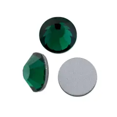 Preciosa Crystal VIVA12 Flat Back Rhinestone 4mm (SS16) Emerald (Package of 50)