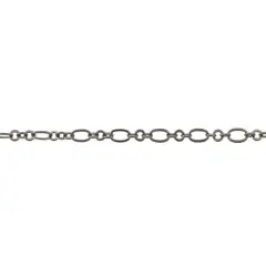 JewelrySupply Figure 8 Chain 3mm Gun Metal Plated (Foot)