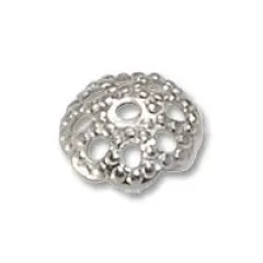 JewelrySupply Bead Cap 6mm Silver Color (10-Pcs)
