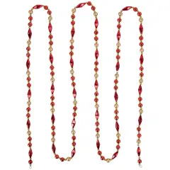 Northlight Shiny and Matte Beaded Christmas Garland - 9' x .5" - Red and Gold - Unlit