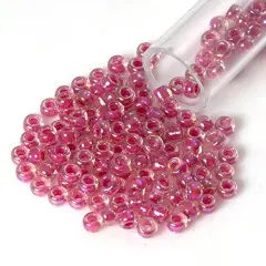 Miyuki Round Rocaille Seed Bead 8/0 Inside Color Raspberry