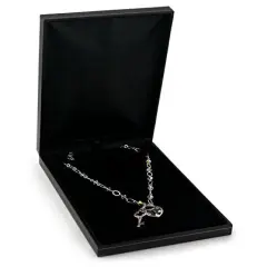 Cartier Style Necklace Box Black Leatherette