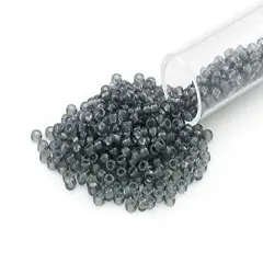 Miyuki Round Rocaille Seed Bead 11/0 Transparent Luster Grey