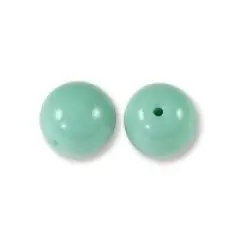 JewelrySupply Czech Pressed Glass Round Beads 4mm Turquoise (Package of 10)
