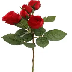 Red Rose Spray - 48-Pack, 5 Lifelike Silk Flowers Per Stem, Elegant Floral D&eacute;cor, Perfect for Arrangements, Events & Home - Ideal for All Seasons, Floral Home by Artificial Flowers