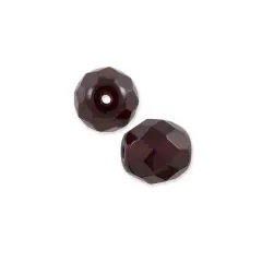 JewelrySupply Czech Fire Polished Glass Round Beads 8mm Garnet (Package of 25)