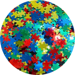 Polyester Glitter - Puzzle Pieces Glitter Shape by Glitter Heart Co.&trade;