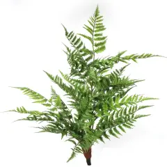 40" Artificial Leather Fern Bush, Set of 2 - Lifelike Greenery, Indoor/Outdoor Use, Perfect for Home, Office & Event D&eacute;cor - Year-Round Elegance, Floral Home by Artificial Flowers