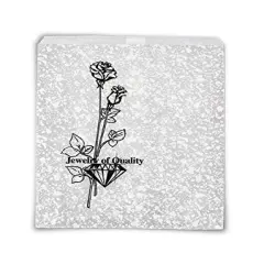 Jewelry Gift Bags Silver Print 9"x 6" (Package of 100)