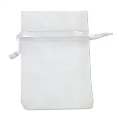 Organza Drawstring Bags 3x4 White (Package of 10)