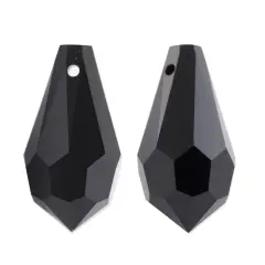 Preciosa Crystal 984 Drop Pendant 18x9mm Jet (Package of 5)