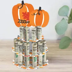 Big Dot of Happiness Fall Pumpkin - DIY Halloween or Thanksgiving Party Money Holder Gift - Cash Cake