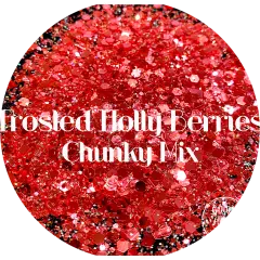 Polyester Glitter - Frosted Holly Berries Chunky Mix by Glitter Heart Co.&trade;