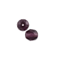 Czech Fire Polished Glass Round Beads 4mm Amethyst (Package of 50)