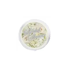 Bridal Shower White Roses 18" Round Foil Balloon, 1ct