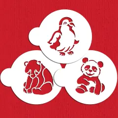 Penguin, Panda and Polar Bear Cookie Set | C783 by Designer Stencils | Cookie Decorating Tools |