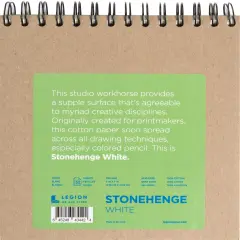 Stonehenge Spiral Paper Pad 7"X7" 32 Sheets/Pkg-White 90lb