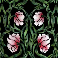 12-Inch Arts and Crafts Tulip All Over Wall Stencil | 3712A by Designer Stencils | Reusable Art Craft Stencils for Painting |