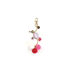 Prima Marketing Inc My Prima Planner Embellishments - Raspberry Kisses Pom Pom Key Chain 655350593377