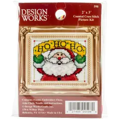 Design Works Counted Cross Stitch Kit 2"X3"-Ho Ho Ho