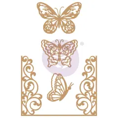 Chipboard Diecut - Butterfly Flight - 4 pcs, 1.8-4.6