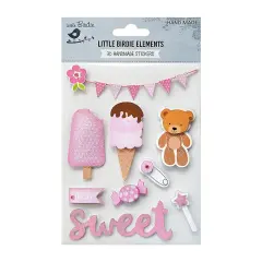 Little Birdie Sticker Embellishment 9/Pkg