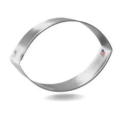 CookieCutter.com Football Cookie Cutters 5 in, Tin Plate Steel, Handmade in the USA