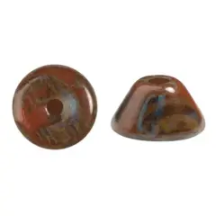 Konos Par Puca&reg; Czech glass bead, Frost Caramel Travertin, 10 grams