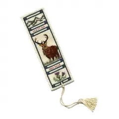Textile Heritage Stag Counted Cross Stitch Bookmark Kit Multicolor
