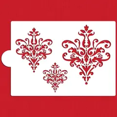 Large Lace Icons Cake Stencil Set | C827 by Designer Stencils | Stencils for Royal Icing, Airbrush, Dusting Powder |