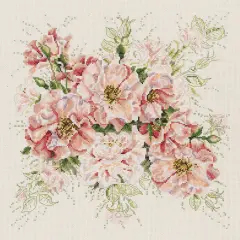Janlynn Counted Cross Stitch Kit 13"X13"-Garden Roses