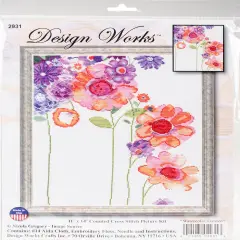 Design Works Counted Cross Stitch Kit 11"X14"-Watercolor Garden
