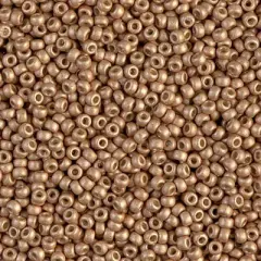 Miyuki 11 Round Seed Bead, 11-4204F, Duracoat Galvanized Matte Champagne, 13 grams