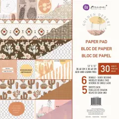 Prima Marketing Inc Golden Desert Collection 12x12 Paper Pad - 30 Sheets 655350645700